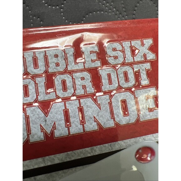 28 Double Six Color Dot Dominoes in Metal Tin Classic Games Cardinal Games Home - Picture 8 of 10